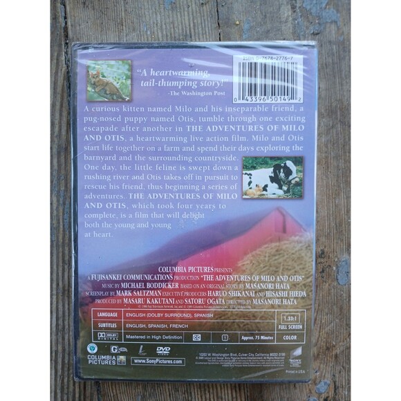 NEW, SEALED - The Adventures Of Milo & Otis DVD New Sealed Classic For All Ages - Picture 2 of 5